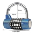 thumbnail image 2 of Candado con código azul de 5 dígitos de 1 pieza, candado con cerradura reiniciable impermeable para interiores y exteriores para gimnasio, trabajo y escuela, puertas, cercas y refugios, 2 of 4