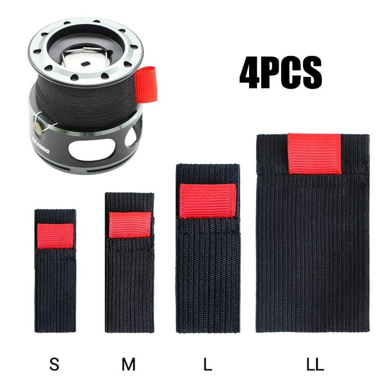 LIKEM 4pcs Elastic Fishing Spool Belt Reel Protection Belt Band Wheel  Accessories 