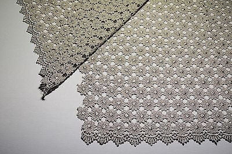 Lily 37" Daisy Venice Lace Fabric All Over Both Side Scalloped Edge 9 colors