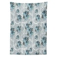 thumbnail image 3 of Ambesonne Floral Tablecloth Rectangular Table Cover, Swirls Daisy Bouquet, 52"x70", Sky Blue Grey Apricot, 3 of 4