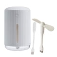 thumbnail image 1 of Mini humidificador USB portátil, difusor de aroma mudo, regalo para el dormitorio de la oficina en casa, blanco con luz de ventilador Noticed HA004125-04B, 1 of 6