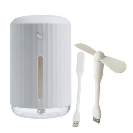 

Dido Mini Humidifier Portable USB Sprayer Mute Aroma Diffuser Gift for Home Office Bedroom White with Fan Light