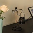 thumbnail image 3 of Fabulaxe QI004343.B Wire Figure Candle Holder Decorative Modern Tea Light Lantern Tabletop Centerpiece Candle Stand, Back Carry, 3 of 7