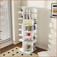 thumbnail image 3 of Rotating Shoe Rack 7-Tier 360° Revolving, Fits 28 Pairs, White | Modern | Bedroom, 3 of 19