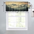 thumbnail image 4 of Rustic Nature Forest Window Curtain Valance Retro Misty Fir Tree Fog Woodland Rod Pocket Window Valance for Living Room Bathroom Bedroom Kitchen 54 by 18 in, 1 Panel, 4 of 6
