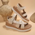 thumbnail image 6 of Yyuenw Women’s Open Toe Multi Band Wedge Sandals Lightweight PU Casual Outdoor Holiday Shoes, 6 of 9