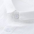 thumbnail image 6 of Gvdentm Mens White Button Shirt Solid Plain Roll-Up Sleeve Summer Beach Shirts for Gentleman White,L, 6 of 6