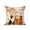 Beige, variant on Christmas Winter Outdoor Throw Pillow with Insert, 16"x16" Rustic Snowman Pine Tree Red Bow Pinecones Waterproof Decorative Square Patio Pillows for Outside Furniture, Sofa, Porch, Garden