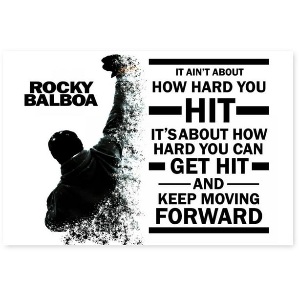 Awkward Styles Rocky Balboa Canvas Art Keep Moving Forward Rocky Quotes Inspirational Art Vintage Wall Art Legendary Actor Movie Sylvester Stallone Fans Gifts Housewarming Gifts Retro Star Quotes Walmart Com Walmart Com