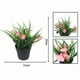 thumbnail image 3 of Planta artificial Flor artificial Planta verde artificial en maceta Flor artificial Clivia Chlorophytum Planta en maceta Adorno decorativo Flor artificial (rosa) ER, 3 of 5