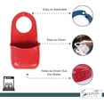thumbnail image 5 of Servette Home Sponge Holders for Kitchen Sink, Set of 2 PVC Hanging Sponge Caddy - Red and Navy, 5 of 5