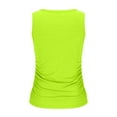 thumbnail image 4 of Htigea Women's High Neck Tank Top 2025 Summer Casual Ribbed Knit Slim Fitted Basic Textured Sleeveless Shirts Sale Green,2XL, 4 of 6