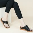 thumbnail image 5 of Atoshopce Women Flip Flop with Massage Arch Support Wedges Sandals Brown 10, 5 of 7