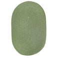 thumbnail image 1 of Indoor/Outdoor Solid Green Area Rug, Braided Textured Design, 5Ft. X 8Ft. Oval Reversible Carpet, 1 of 2