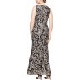 thumbnail image 2 of Alex Evenings Women's Long Sleeveless Dress, Black Copper No Shawl…，10, 2 of 2