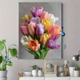 thumbnail image 4 of Colorful Tulips Floral Canvas Print Wall Art for Living Room Bedroom Kitchen Office Hallway, 4 of 8