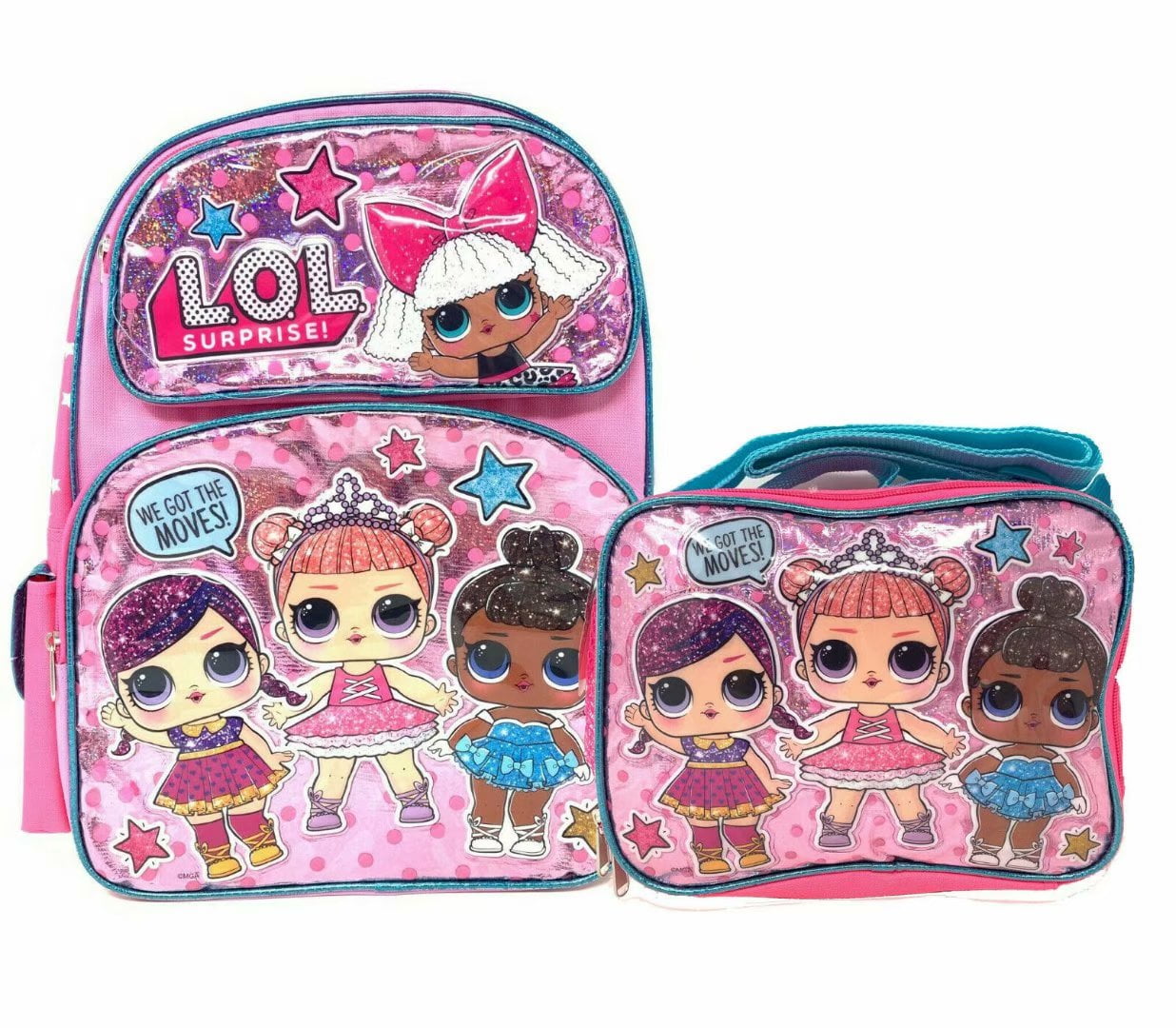 Small School Backpack 12" Girls Bag LOL w/ Insulated Lunch Bag L.O.L Surprise 
