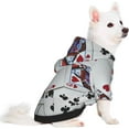 thumbnail image 2 of Playing Cards Poker Games Queen King Dog Hoodie, Pet Clothes Sweater with Hat, Pets Wear Soft Coat for Small/Medium/Large Dogs Xx-Large, 2 of 7