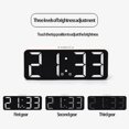 thumbnail image 5 of Reloj despertador de escritorio digital espejo fecha temperatura pantalla LED, puerto USB, 5 of 5