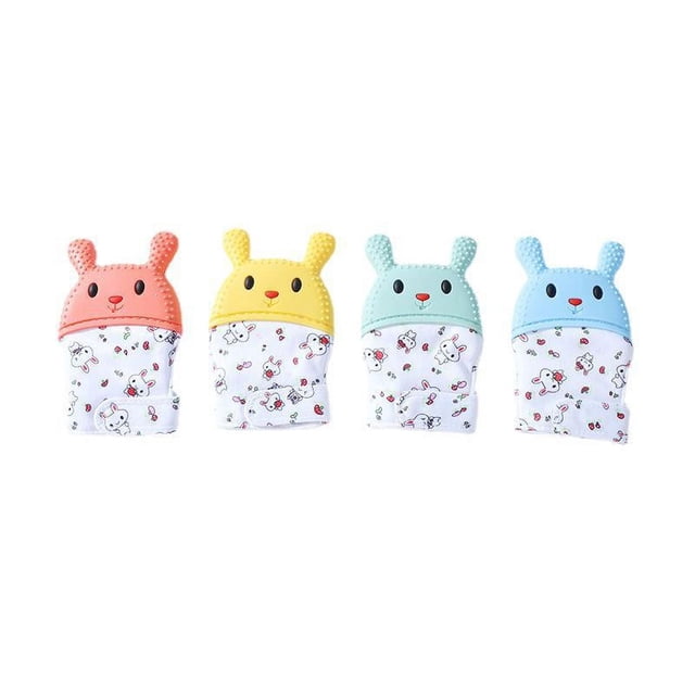 3 Pack Teething Mitts BPA Washable Durable Baby Teething Gloves Anti-Scratch Baby Protective Gloves