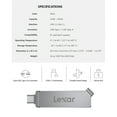 thumbnail image 3 of Lexar Lexar JumpDrive D30c USB 3.1 Dual Interface Flash Drive 128GB, High-Speed Type-C & Type-A for Phone, Tablet, and Computer Storage, 3 of 6