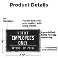 thumbnail image 2 of Notice Employees Only Beyond This Point (2 Pack) 7 Inch x 10 Inch Aluminum Metal Sign Authorized Personnel Inside Perfect for Offices Warehouses Back Rooms Fun Gift for Managers, 2 of 6