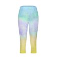 thumbnail image 4 of jjayotai Womens Tie Dye Capri Pants, Stretch Fitness Running Gym Yoga Leggings Elastic High Waist Trousers, 4 of 7