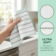 thumbnail image 3 of Unique Bargains Wood Fiber Absorbent Cleaning Cloths 6 Pack Green 12" x 12", 3 of 8
