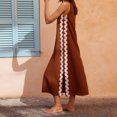 thumbnail image 3 of WILLBEST Vestido de Mujer de Longitud Media con Cuello Redondo, Informal, con Bloques de Color y Retazos de Encaje Grande, 3 of 3
