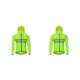 thumbnail image 1 of Wosthever Chaqueta de ciclismo abrigo con capucha rompevientos chaleco a prueba de viento motocicletas impermeables señora hombre montar verde Verde 4XL/EUR 3XL 2Conjunto, 1 of 6