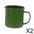 thumbnail image 1 of 2 Tazas De Café Esmaltadas, Taza Para Beber Elegante Y Fácil De Limpiar Para Escritorio, Hogar, Dormitorio, Verde, 1 of 8