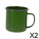thumbnail image 1 of 2 Tazas De Café Esmaltadas, Taza Para Beber Elegante Y Fácil De Limpiar Para Escritorio, Hogar, Dormitorio, Verde, 1 of 8
