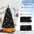 thumbnail image 4 of Demi Bonn S Size Black Artificial Halloween Tree - 210 Cool White LEDs, 2 Leaf Types, Flame-Retardant, 4 of 7