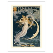 Alexander Herrmann’s Beautiful Illusion - Maid of the Moon - Vintage Magic Poster c.1898 - Fine Art Matte Paper Print (Unframed) 18x24in