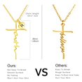 thumbnail image 2 of TANGPOET Initial Letter R Necklace Sterling Silver 18K Gold Plated Faith Necklace for Women Inspirational Christian Religious Confirmation Baptism Gifts, 2 of 5