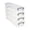 Grey, variant on Flynix 4x Clear Storage Bins Stylish Storage Containers for Living Room Office Home Orange
