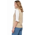 thumbnail image 5 of Turtle Bay New York Womens Button Front Cable Knit Cardigan Sweater Vest, 5 of 7