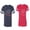 Men Navy / Women Red, variant on My Dog Cat Think I am Cool Unisex Couple Matching Cotton Jersey style T-Shirt Contrasting stripes on sleeves (Men Navy / Women Pink) (Men S / Women XXL)