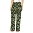 thumbnail image 3 of Goofa Camouflage Dinosaur Printed Soft Pajama Pants for Women, Wide Leg Comfy Casual Lounge Yoga Pants-X-Large, 3 of 9