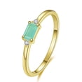 thumbnail image 2 of S925 Sterling Silver Ring For Women Imitation Tourmaline Paraiba Geometric Elegant Jewelry Gift Ideal Gift For Her, 2 of 3