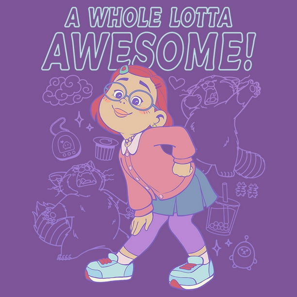 Girl's Turning Red A Whole Lotta Awesome Graphic Tee Purple