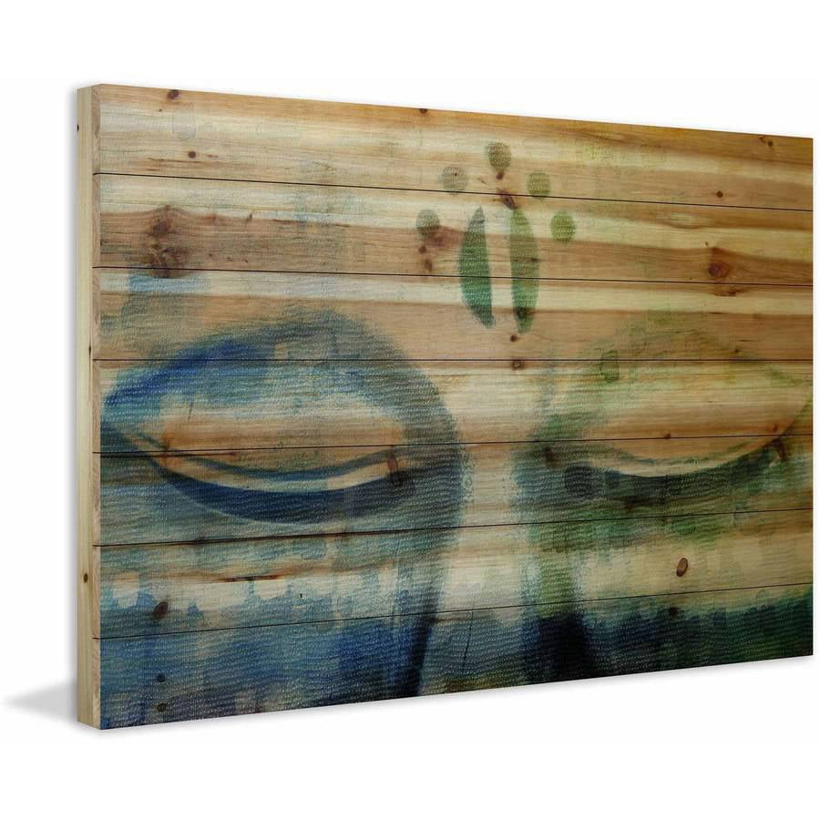Parvez Taj Meditation Art Print on Natural Pine Wood