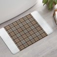 thumbnail image 2 of Brown Beige Plaid Checkered Pattern Bathroom Rugs Mat,Non Slip Microfiber Bathroom Rug,Rubber Backing,Soft Bathroom Mats for Bathroom Floor,Tub and Shower,17x27in(43x68cm), 2 of 5