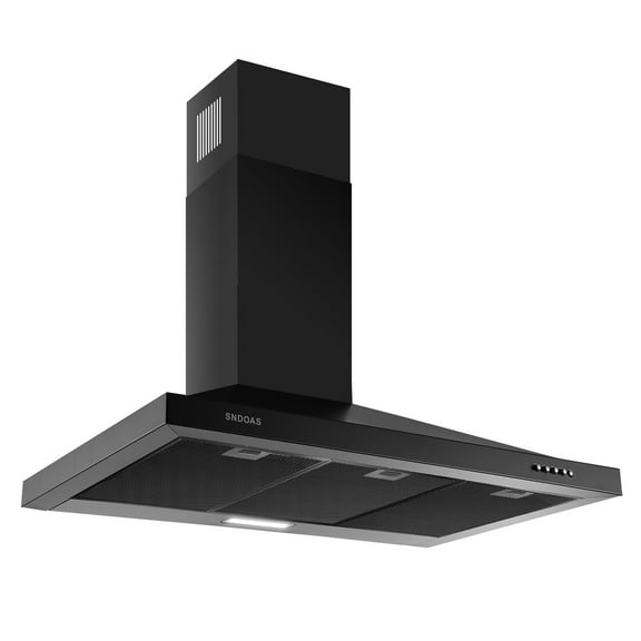 New 36 inch Wall Mount Range Hood 450CFM Kitchen Stainless Vent 3 Speed with LED Bulb 120V