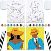 VOCHIC Canvas Painting Kit Couples Paint Party Art and Craft Kit (2 Piece)
