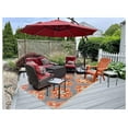 thumbnail image 6 of MiaHltTia Outdoor Rugs – 6x9, Orange, Yellow, Grey, patio Durable and Affordable, Multipurpose, Woven Plastic Straw, All-Weather and Waterproof Rug, Reversible Camper mats, recycled, 6 of 9