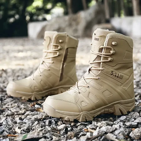 

Men‘s Outdoor Combat Boots Military Tactical Boots Durable Anti-skid Comfortable Hiking Shoes Desert Boots For Trekking