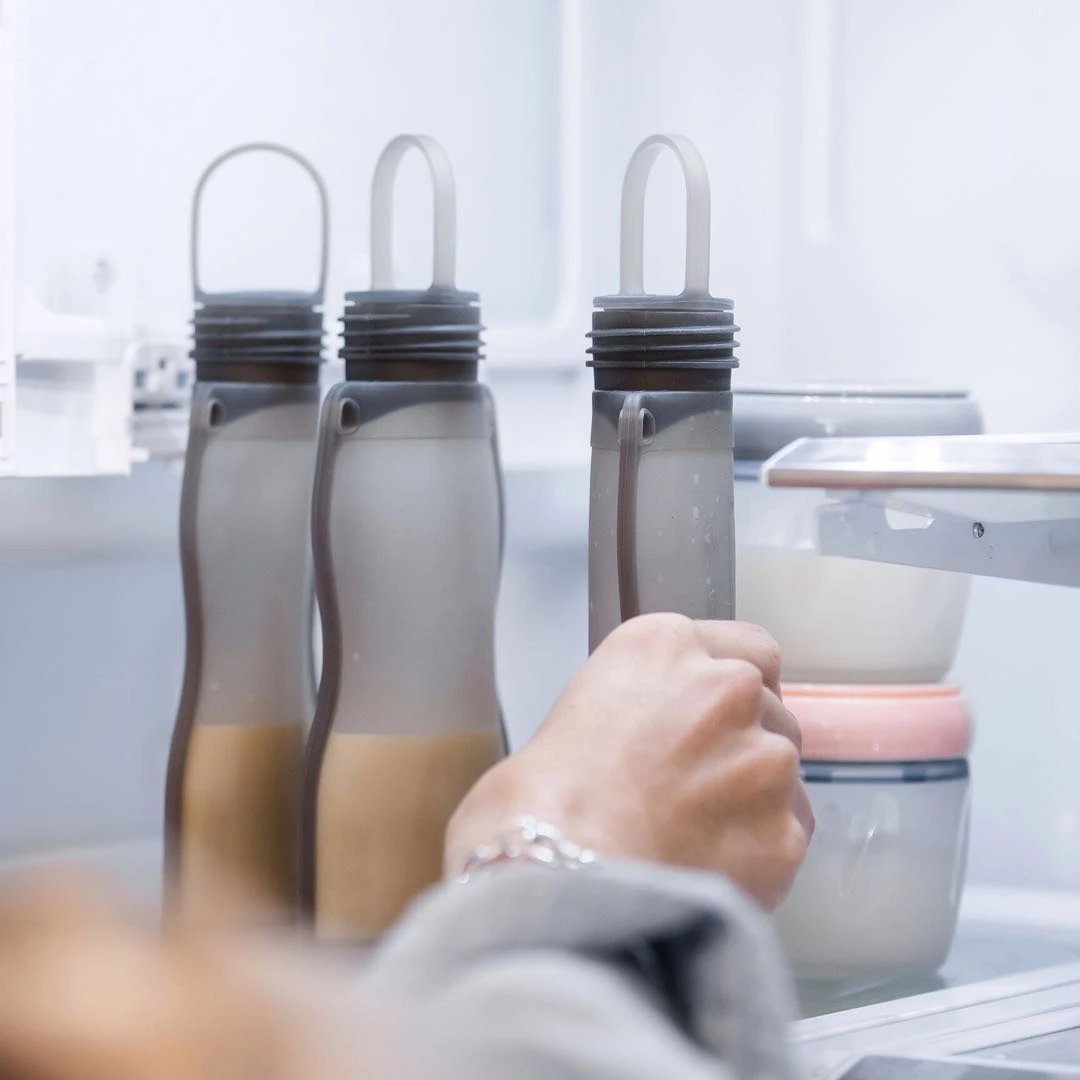 Haakaa Reusable Silicone Milk Storage Bags, 9oz / 260ml (5 Pack), BPA Free, Food-Grade, Eco-Friendly Breastmilk Containers