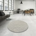 thumbnail image 4 of Ahgly Company Machine Washable Indoor Round Industrial Modern Rosy Pink Area Rugs, 3' Round, 4 of 7