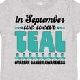 thumbnail image 4 of Inktastic In September We Wear Teal Ovarian Cancer Awareness Boys or Girls Toddler T-Shirt, 4 of 5